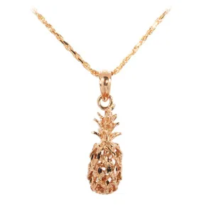 14K Pink gold Pineapple Pendant(S, M, L) (Chain Sold Separately)