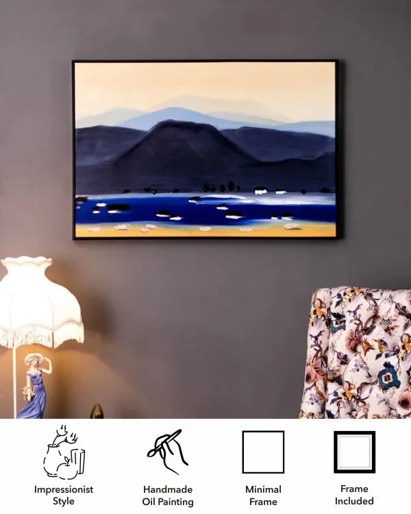 Beautiful Evening Semi Hand-made Wall Art - 36*24  Inch