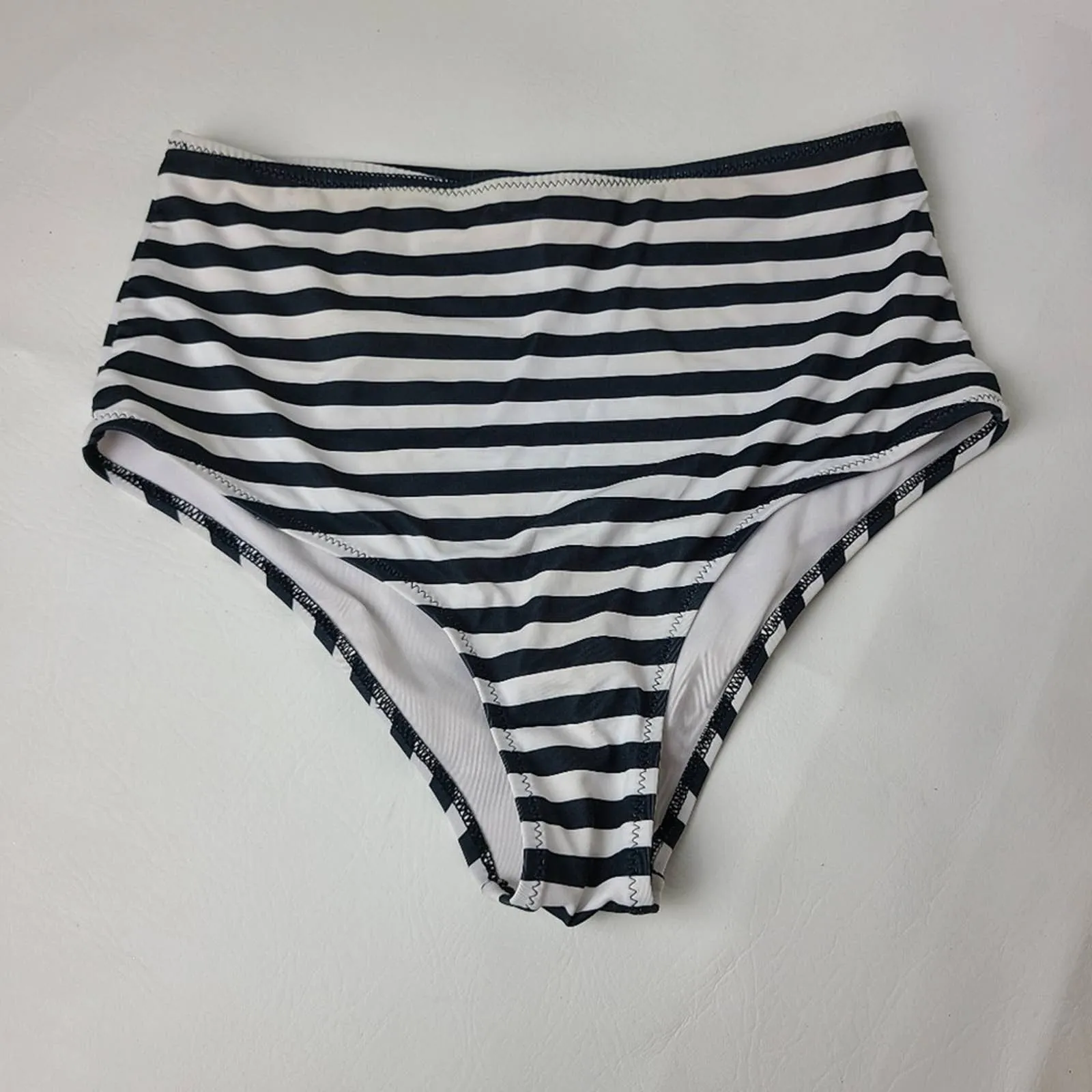 Cupshe High Rise Striped bikini bottom