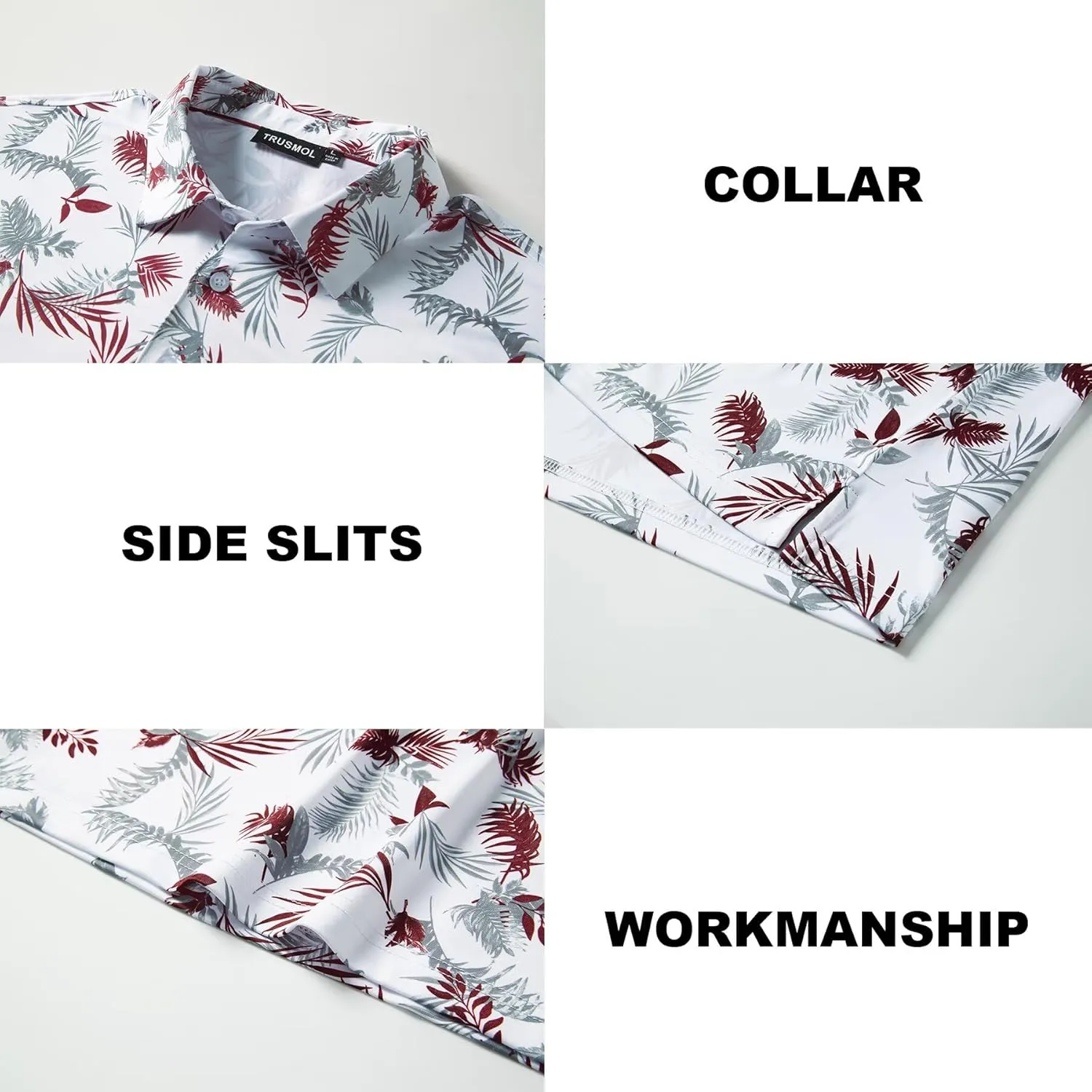 Golf Shirts for Men Dry Fit Performance Print Short Sleeve Moisture Wicking Golf Polo Shirts