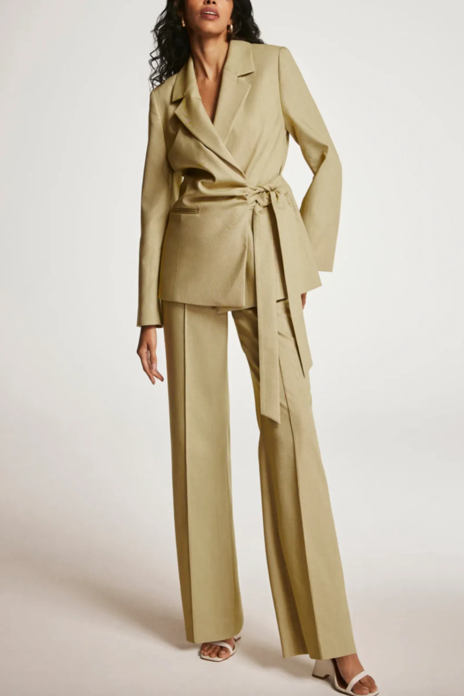 Green Tie Side Blazer and Trouser