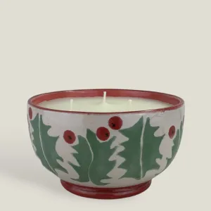 Holly Large Candle Bowl