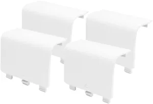 KELIFANG Replacement Battery Cover Door Compatible with Xbox One, One S, One X Controller, Battery Back Shell Repair Part Compatible with Xbox Wireless Controller (4 Pack, White)