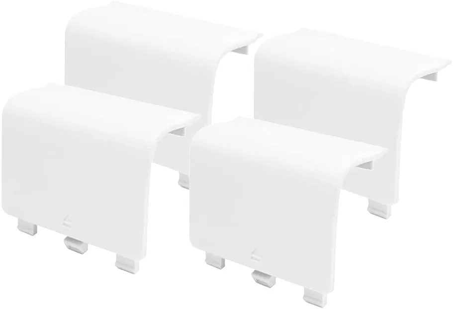 KELIFANG Replacement Battery Cover Door Compatible with Xbox One, One S, One X Controller, Battery Back Shell Repair Part Compatible with Xbox Wireless Controller (4 Pack, White)