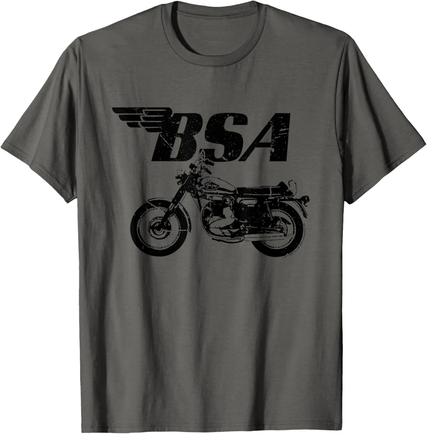 Logo Distressed Thunderbolt Motorcycle Father's Day T-Shirt