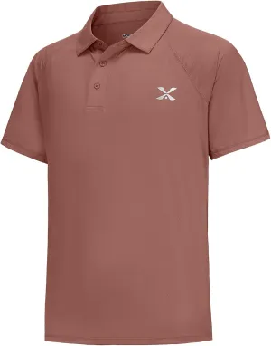 MOHEEN Men's Moisture Wicking Short Sleeve Polo Shirts UPF 50  Lightweight Performance Golf Shirts M-6XL