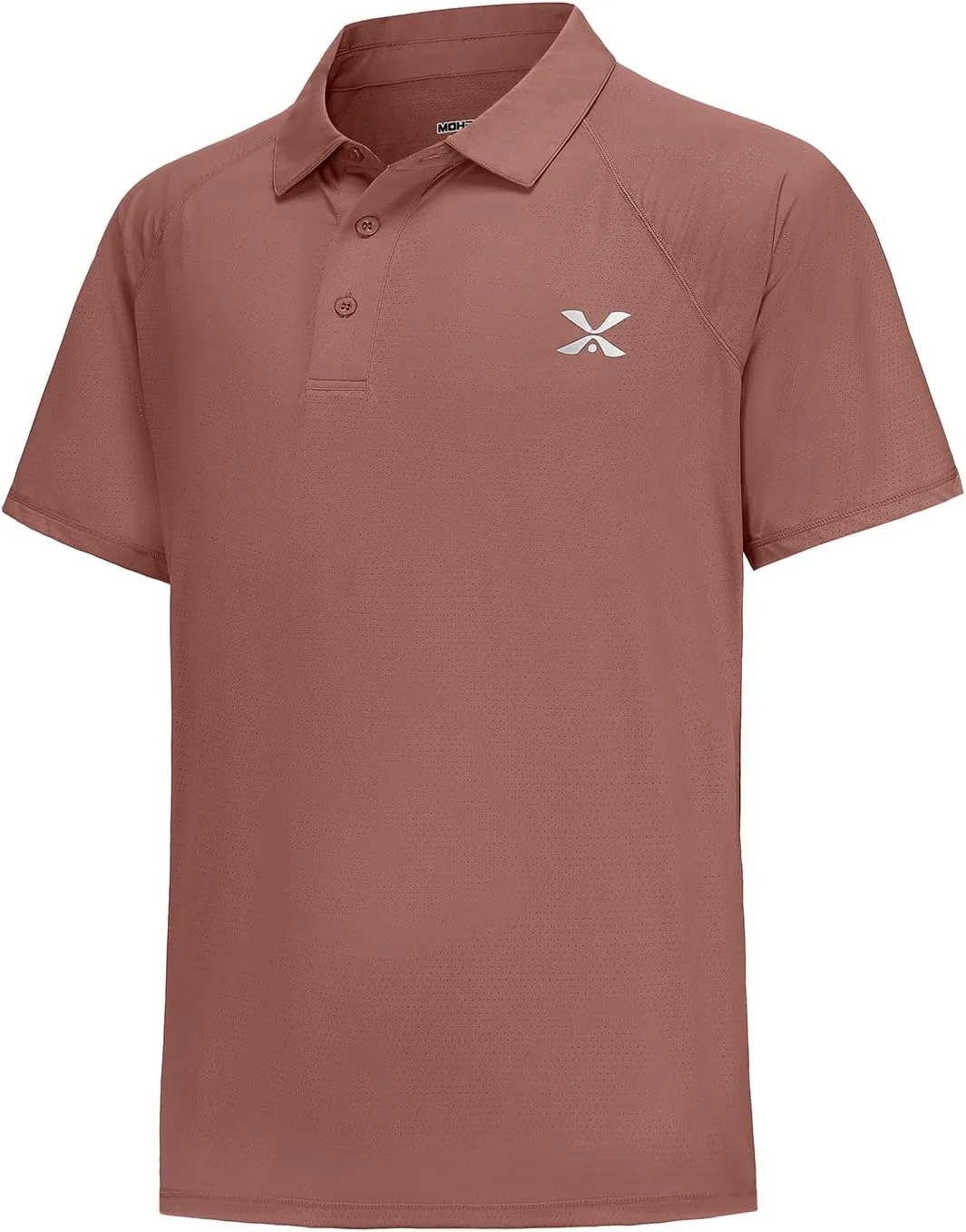 MOHEEN Men's Moisture Wicking Short Sleeve Polo Shirts UPF 50  Lightweight Performance Golf Shirts M-6XL