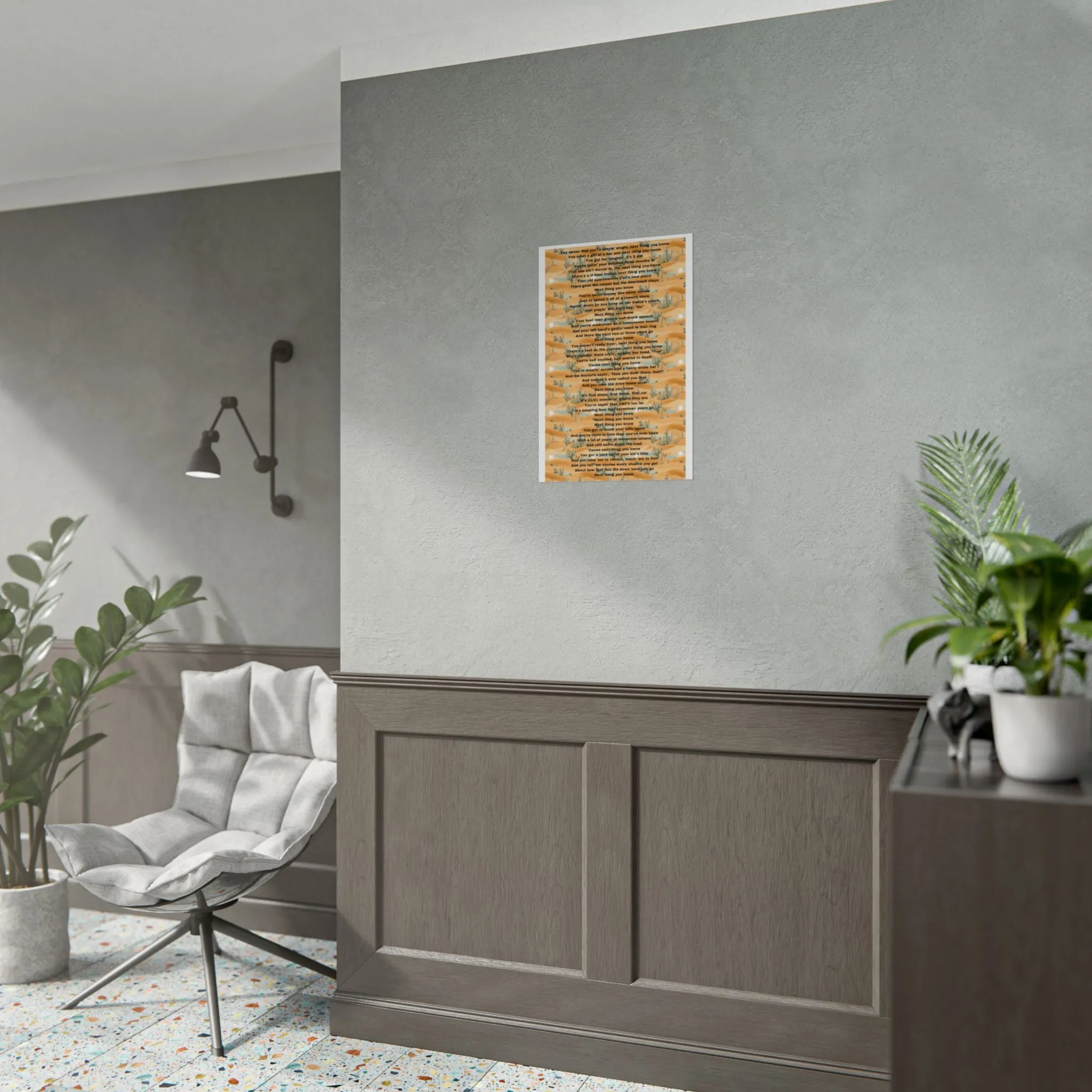 Next thing you know Wall Print, Rolled Poster, Cactus desert poster