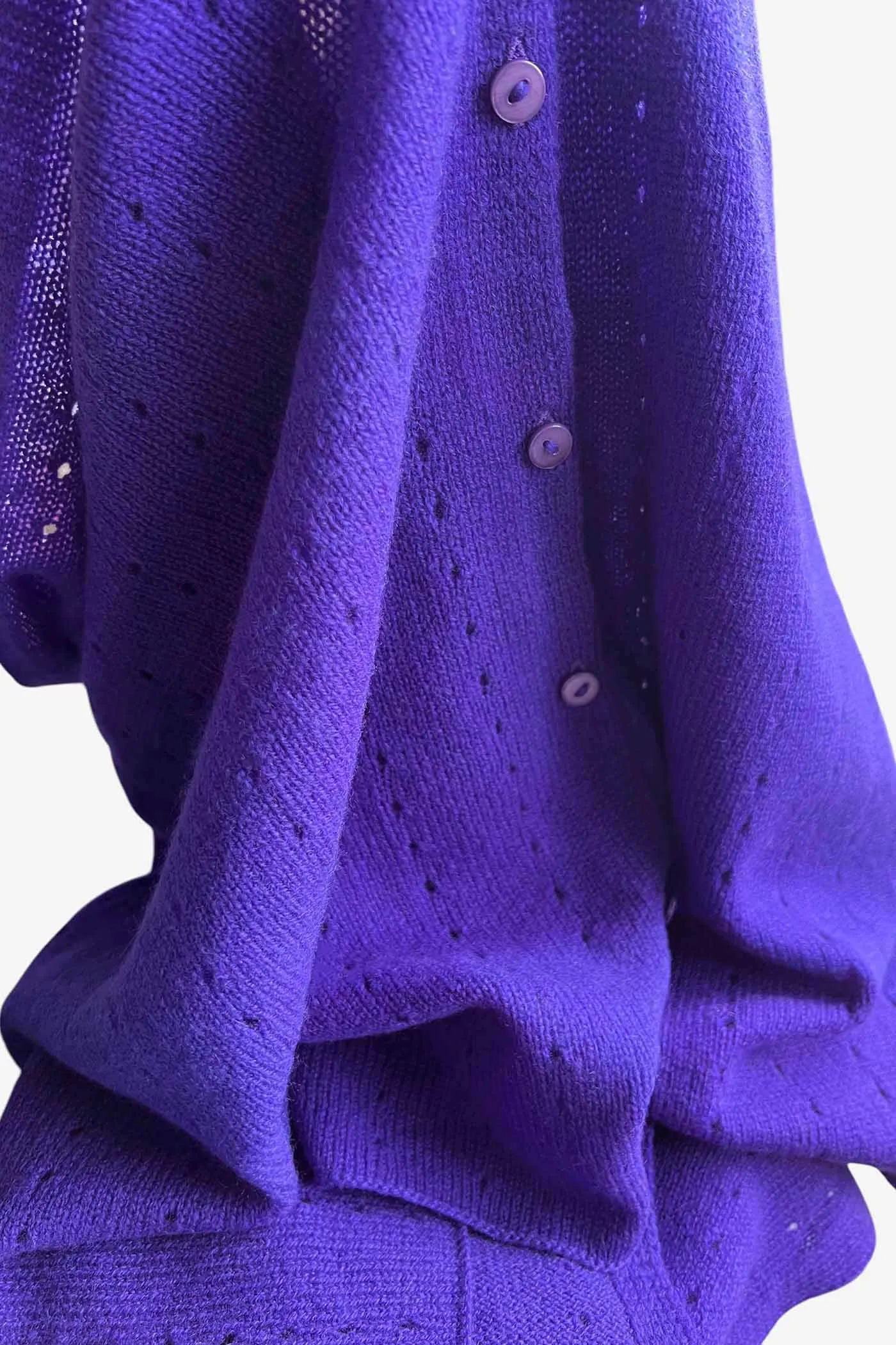 Purple cashmere poncho Multiway
