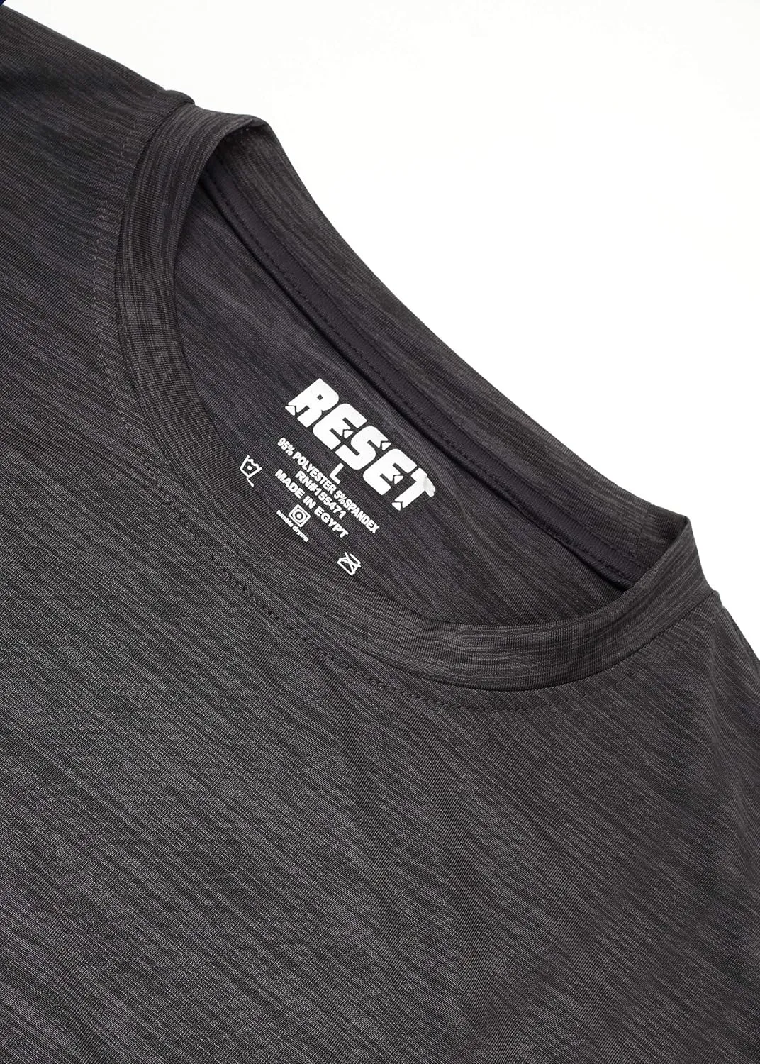 Reset 4 Pack Workout Shirts for Men, Active Athletic Performance Crew Neck Gym T Shirts