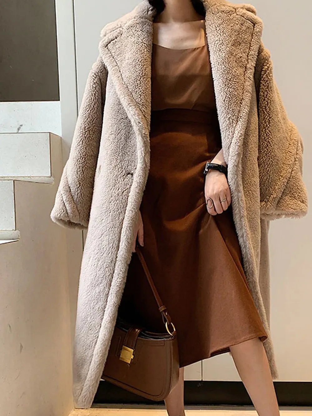 SIMBO Faux Fur Teddy Bear Coat