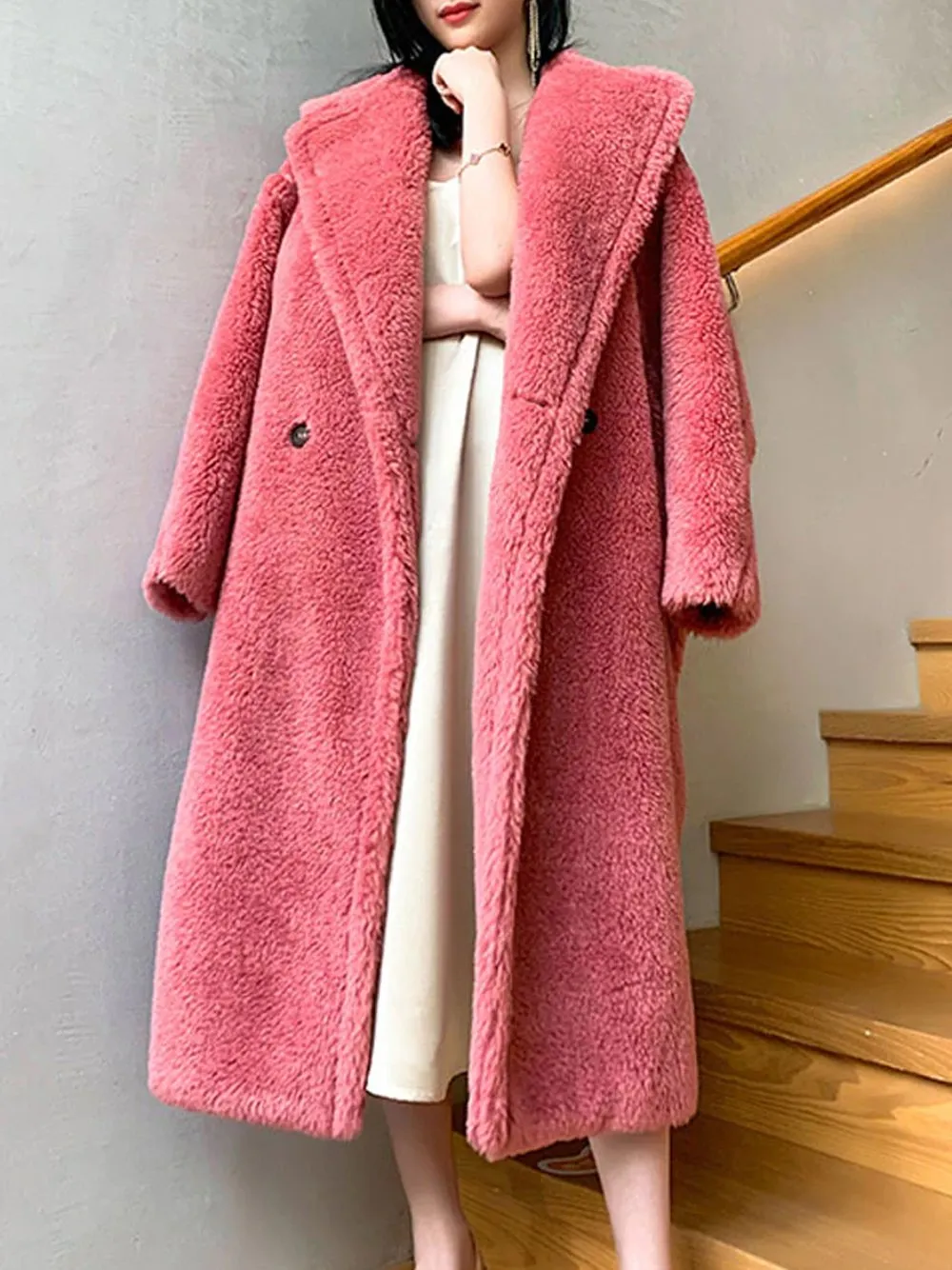 SIMBO Faux Fur Teddy Bear Coat