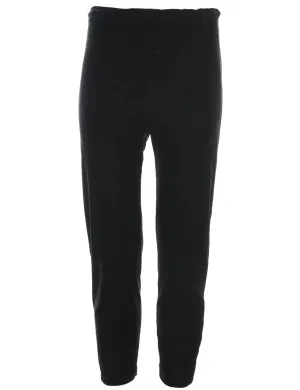 Velvet Fabric Black Leggings - W24 L26