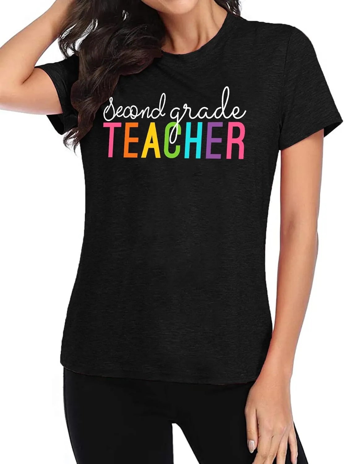 VVNTY Women Teacher Shirts First Grade: 1st Grade Teachers T-Shirt Back to School Gift Tops