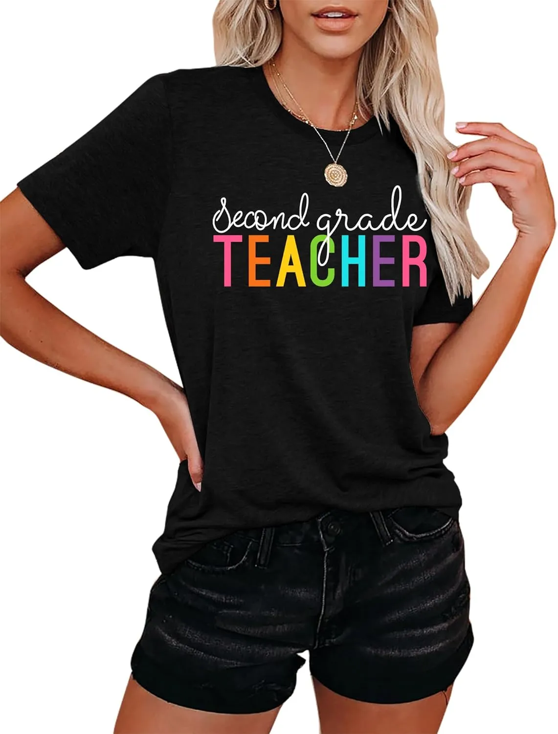 VVNTY Women Teacher Shirts First Grade: 1st Grade Teachers T-Shirt Back to School Gift Tops