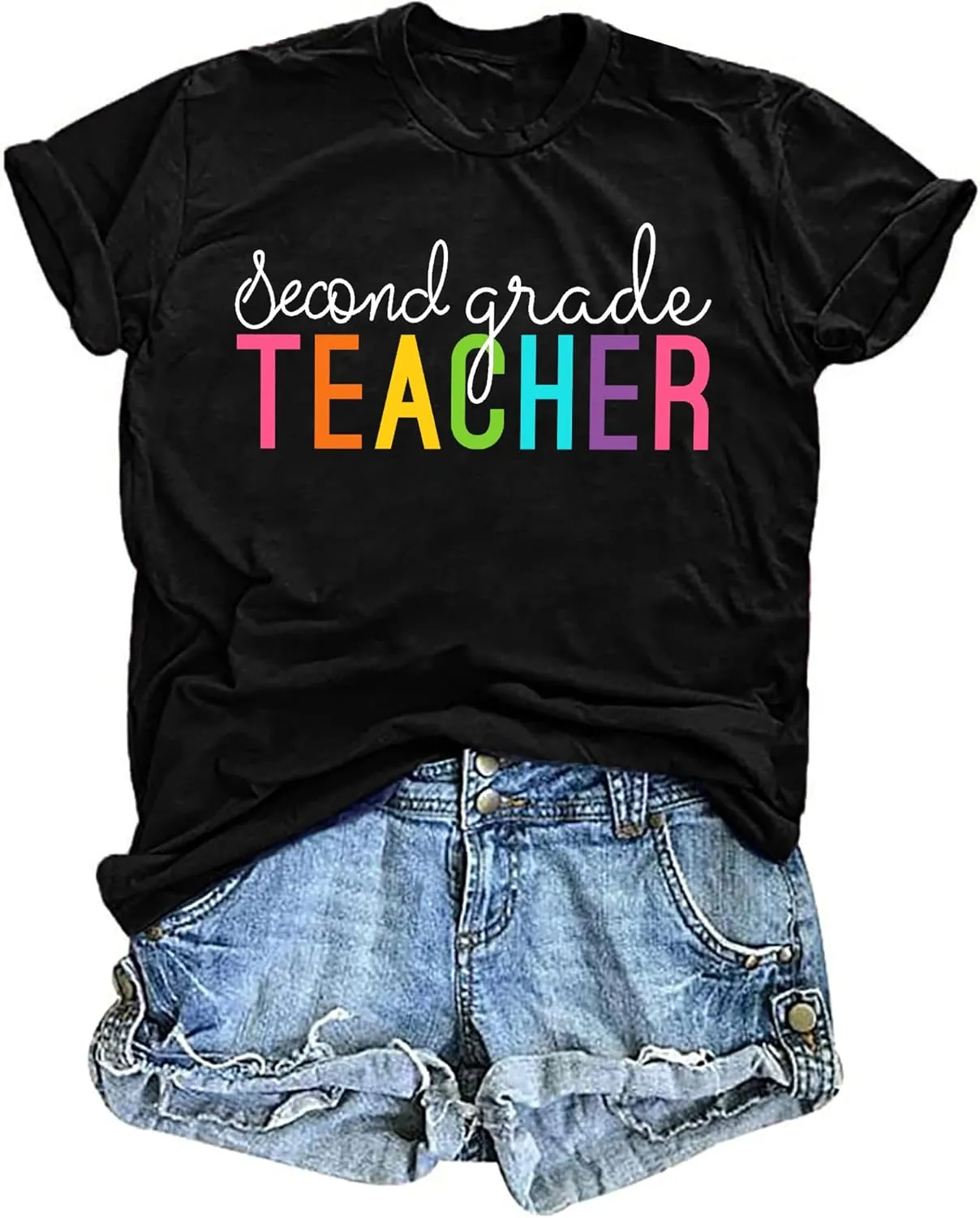 VVNTY Women Teacher Shirts First Grade: 1st Grade Teachers T-Shirt Back to School Gift Tops