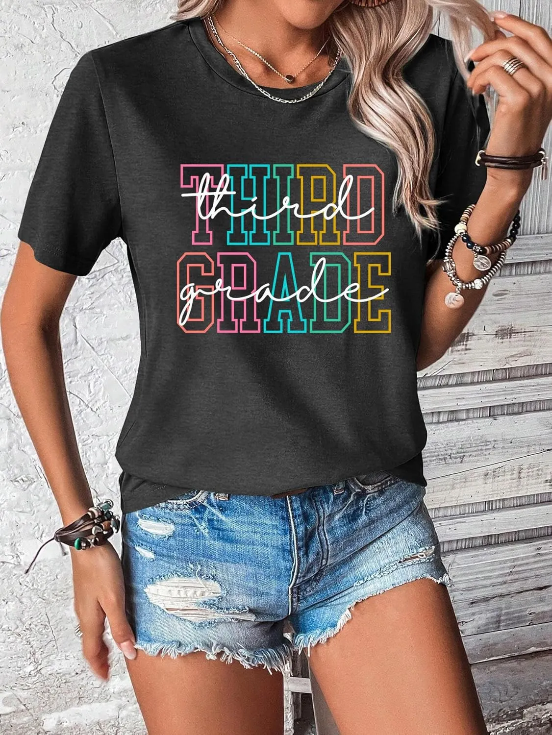 Women Teacher Shirts Kindergarten Graphic Tshirt Preschool Teaching Life Shirt Teach Gift Tee