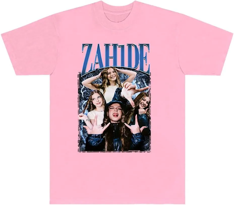 Zahide Vintage 90's Merch T-Shirts Crewneck Top Cosplay Women Men Hiphop Streetwear Short Sleeve Tee